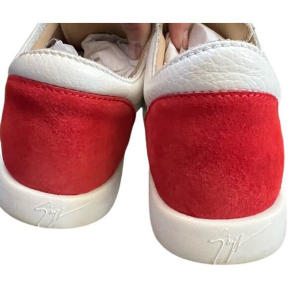 Giuseppe Zanotti signature white red sneakers size6.5 - Picture 7 of 8